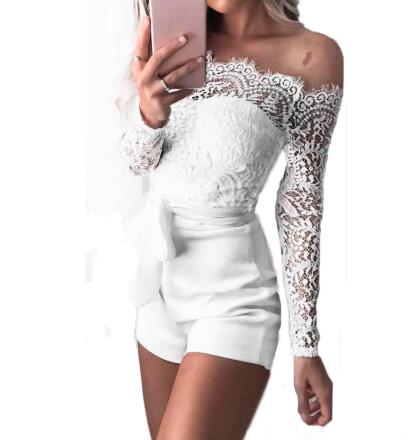 Women ladies summer autumn off shoulder sexy playsuits fashion long sleeve sheer lace patchwork hollow bandage skinny playsuits
Women ladies summer autumn off shoulder sexy playsuits fashion long sleeve sheer lace patchwork hollow bandage skinny playsuits