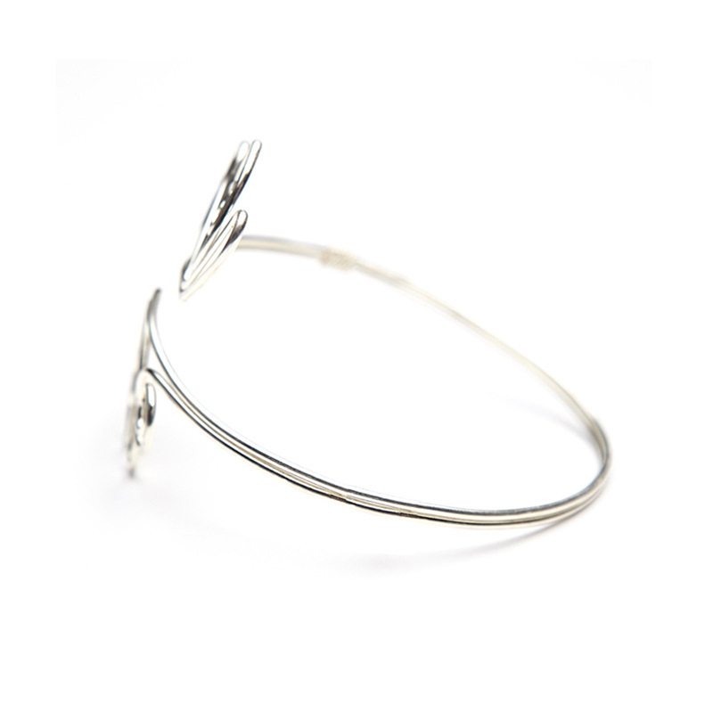 Minimalist Gold Metallic Coil Upper Arm Cuff Open Bracelet Armband Punk Tulip Bracelet Armband Metal Armband Female
