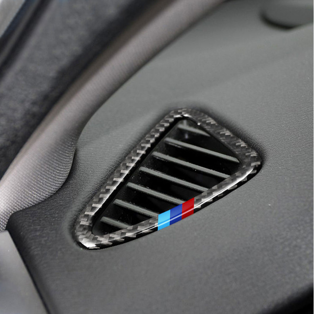 Car styling Air Outlet Carbon fiber Stickers Sequin Decoration Cover trim For BMW 1 2 3 4 5 7 Series X1 X3 X4 X5 X6 F30 F10 F15 F16 E90 G30