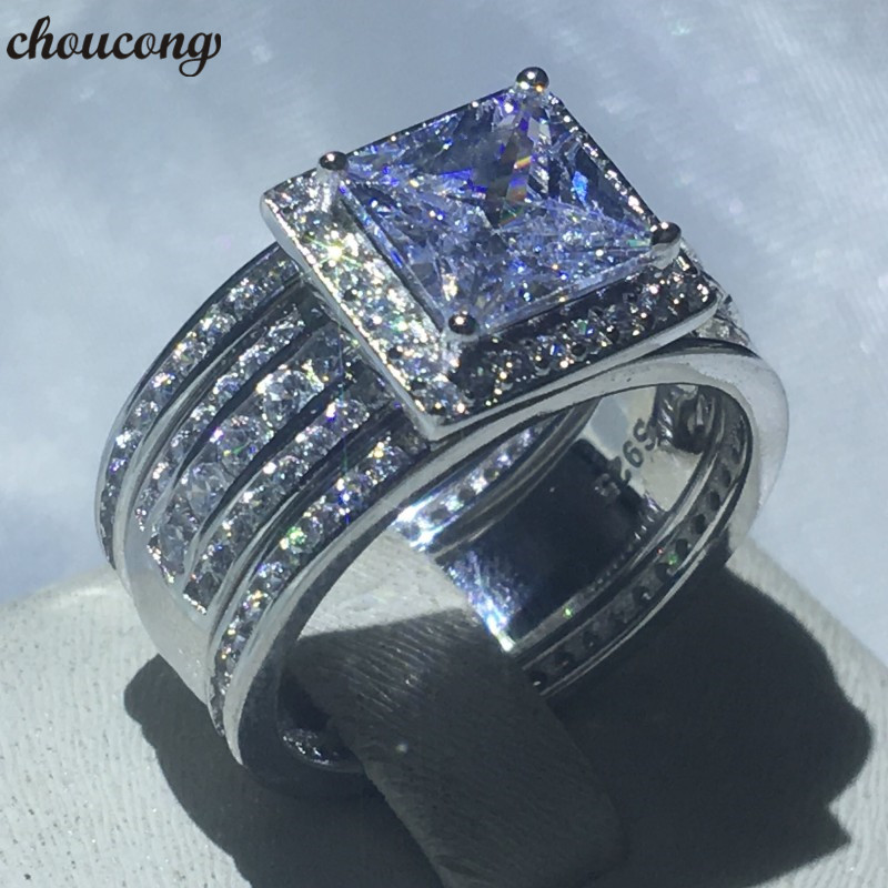 choucong Handmade 3-in-1 ring Princess cut Clear Diamond Cz 925 Sterling silver Engagement Wedding Band Rings For Women men
choucong Handmade 3-in-1 ring Princess cut Clear Diamond Cz 925 Sterling silver Engagement Wedding Band Rings For Women men