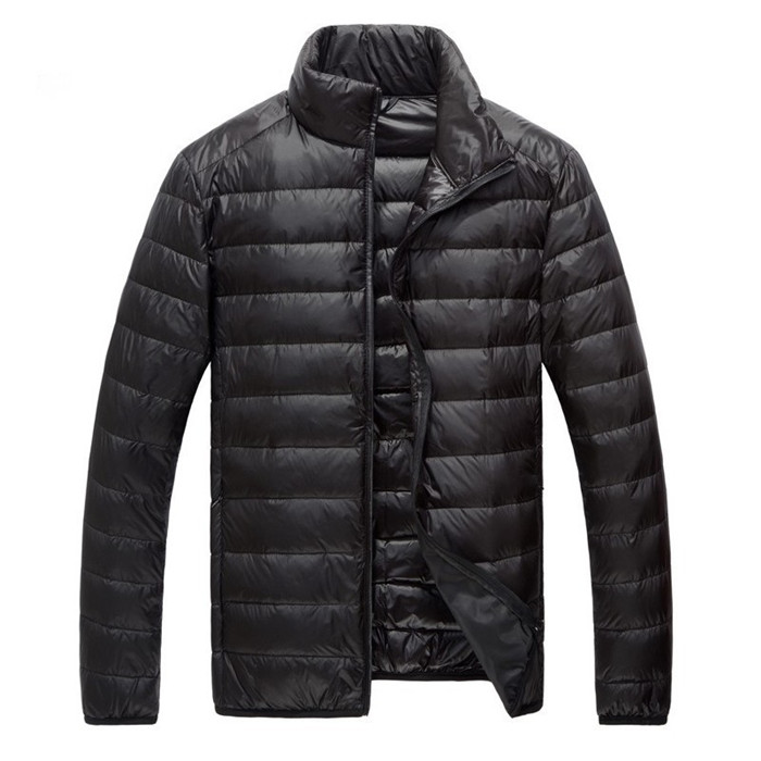Lightweight Outwear Coats Solid Slim Stand Collor Down Jacket Men Casual Warm Mens Down Filled Winter Coat Large Size Puffer Jackets, Black
Lightweight Outwear Coats Solid Slim Stand Collor Down Jacket Men Casual Warm Mens Down Filled Winter Coat Large Size Puffer Jackets, Black