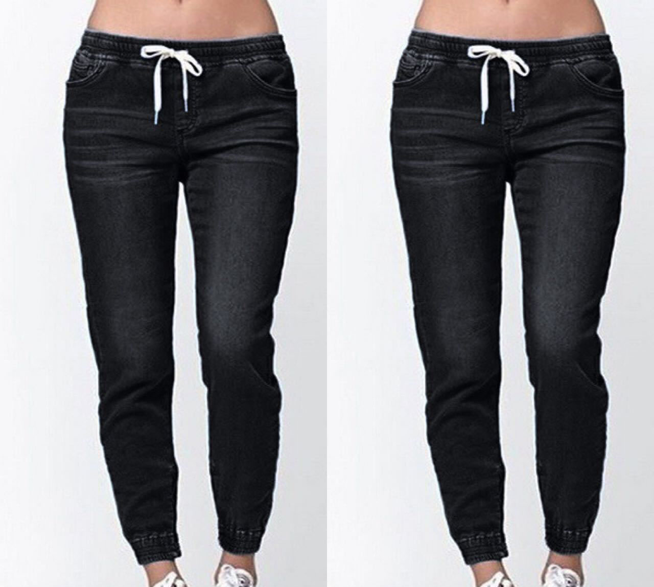 Summer New Women Jeans Denim Pants Fashion Sexy Black Blue Trousers Designer Jeans Plus Size S-5XL