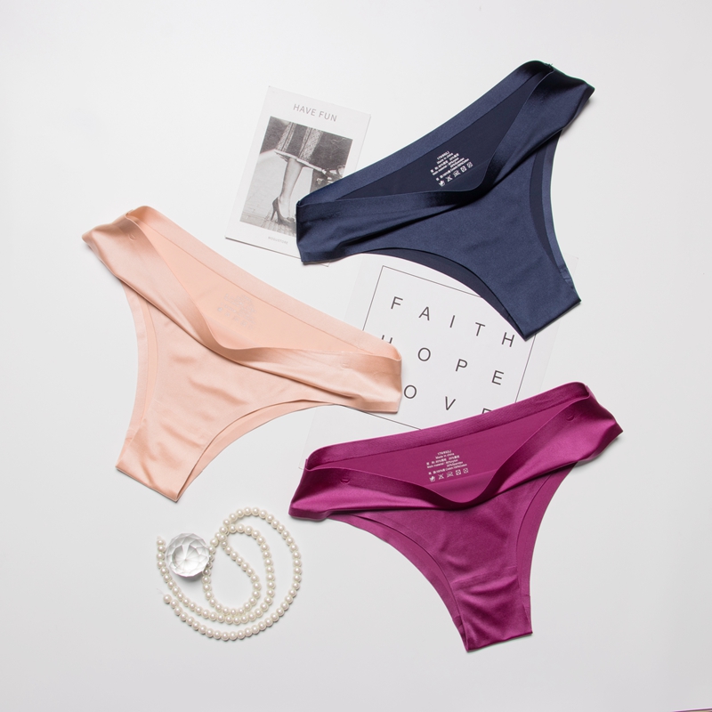 Panties Woman Underwear Sexy Seamless Sports Female T-back Solid Soft G-string Thong For Women Underwear Ice Silk 3 Pcs, Style 2
Panties Woman Underwear Sexy Seamless Sports Female T-back Solid Soft G-string Thong For Women Underwear Ice Silk 3 Pcs, Style 2