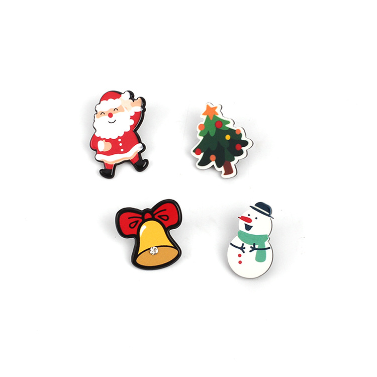 12 packs of Christmas brooch pin set Christmas decorations gifts included - Christmas tree, Santa Claus, snowman, jingle bells, star, Garlan