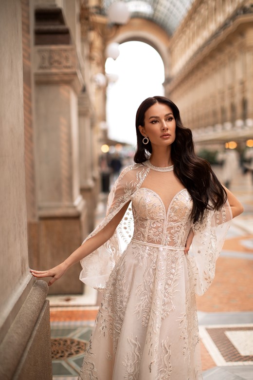 2020 Modest Idaorez Elegant A Line Wedding Dresses Jewel Long Sleeve Tulle Lace Wedding Gowns Sweep Train robe de mariée