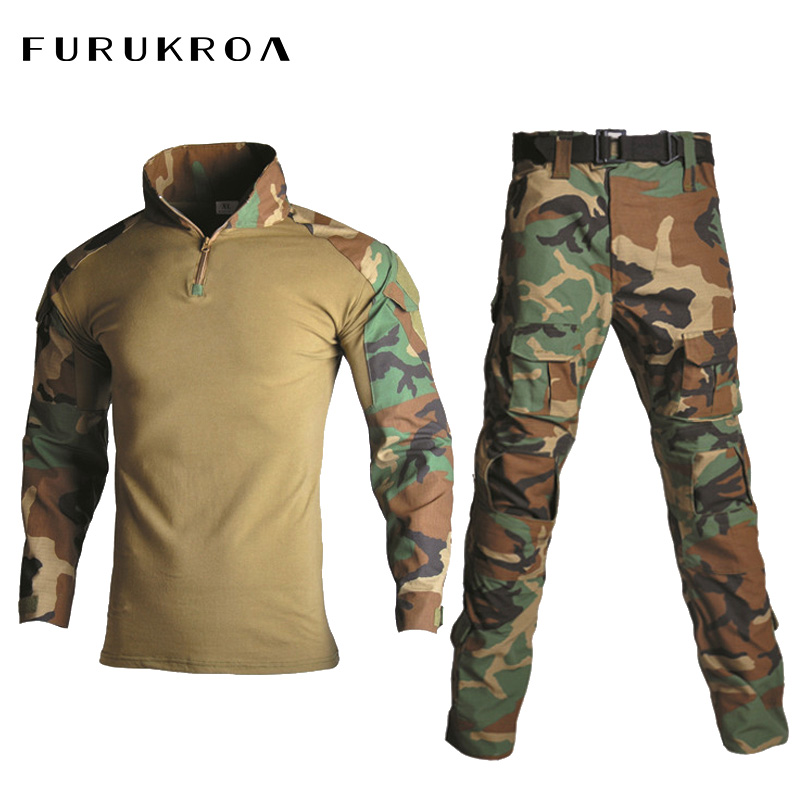 Uniform Shirt Pants Knee Elbow Pads Outdoor Paintball Tactical Ghillie Suit Camouflage Hunting Clothes X299B
Uniform Shirt Pants Knee Elbow Pads Outdoor Paintball Tactical Ghillie Suit Camouflage Hunting Clothes X299B