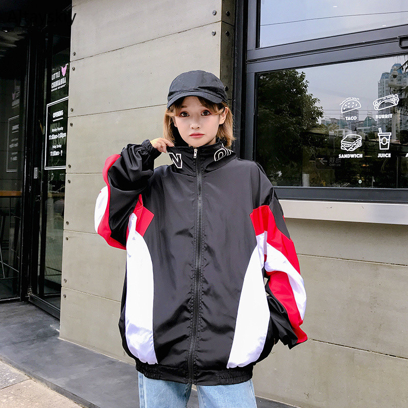 Jackets Women Casual Loose Cotton Letter Printed Trendy Coat Harajuku Hip Hop Womens Coats Simple Students Jacket All-match 2019, Black
Jackets Women Casual Loose Cotton Letter Printed Trendy Coat Harajuku Hip Hop Womens Coats Simple Students Jacket All-match 2019, Black