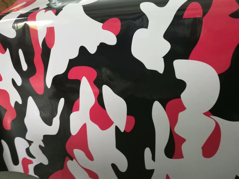 Black White Red Camo Vinyl Film Self Adhesive With Air Free Bubbles Camouflage Car Wrap Foil DIY Styling Sticker Wrapping