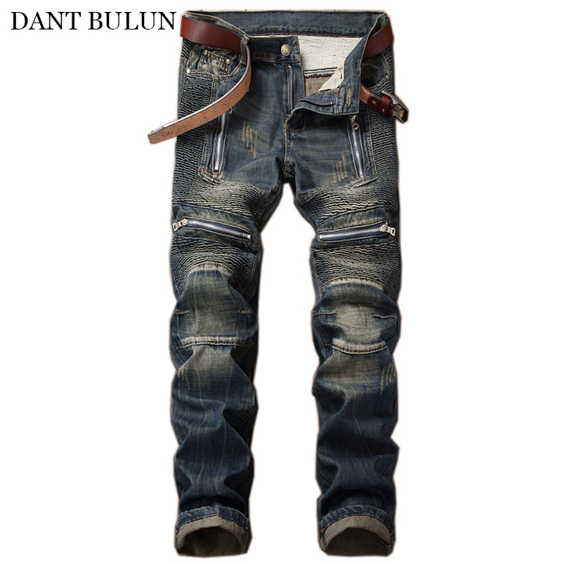 Hip Hop Jeans For Men Straight Sliam Fit Vintage Biker Jeans Hombres Denmi Moto Pants Zipper Pleated Casual Trousers, Black
Hip Hop Jeans For Men Straight Sliam Fit Vintage Biker Jeans Hombres Denmi Moto Pants Zipper Pleated Casual Trousers, Black