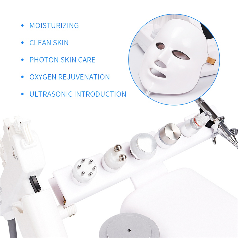 8 In 1 Hydra Dermabrasion RF BIO Light Spa Facial Machine Water Jet Hydro Diamond Peeling Beauty Device