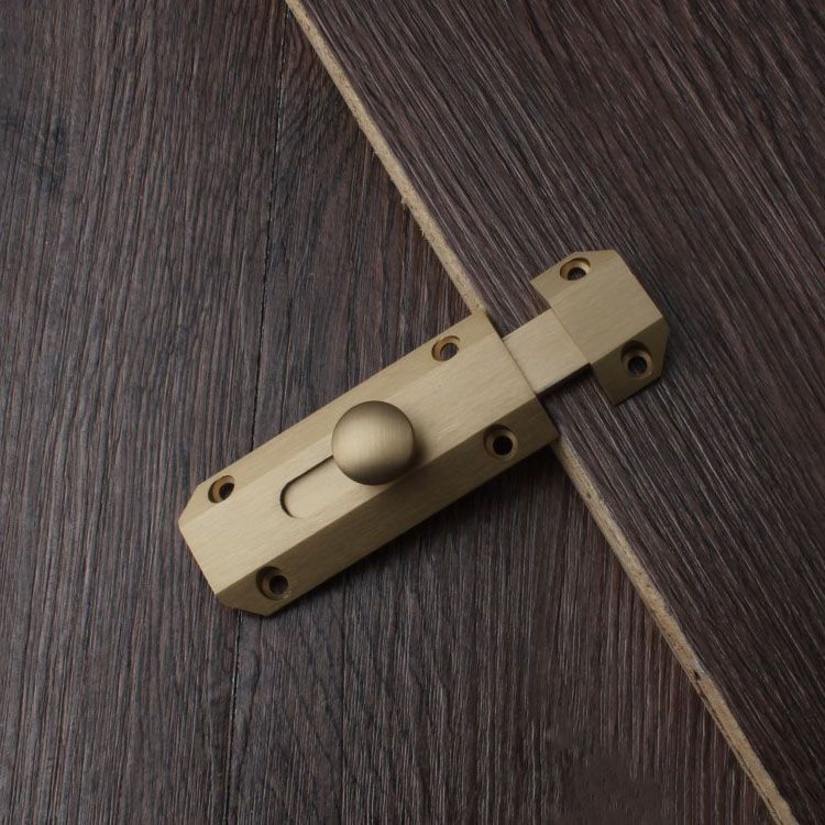 3/4/5inch Antique Brass Bolt Furniture Latch Wood Door Lock Hotel Window Safety Buckle Office Household Hardware Part