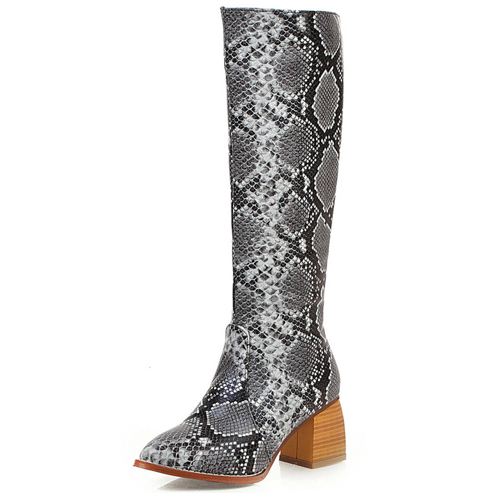 Hot Sale- Classic Top Quality Shoes Woman Boots Female Shoes Heels Knee High Boots Women