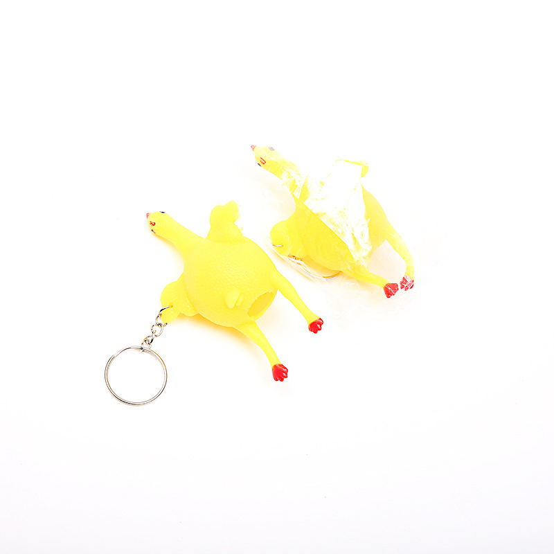 wholesale Toy Anti Stress Squeeze Toys Stress Relief Toys Funny Gadgets Kids Adult Eggs Laying Hens Key-chain Kids Toys