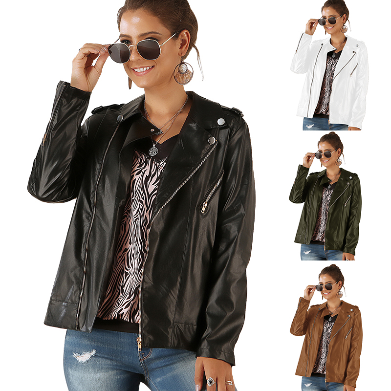 Original design 2020 new popular women' long sleeve zipper leather jacket om9072, Beige
Original design 2020 new popular women' long sleeve zipper leather jacket om9072, Beige