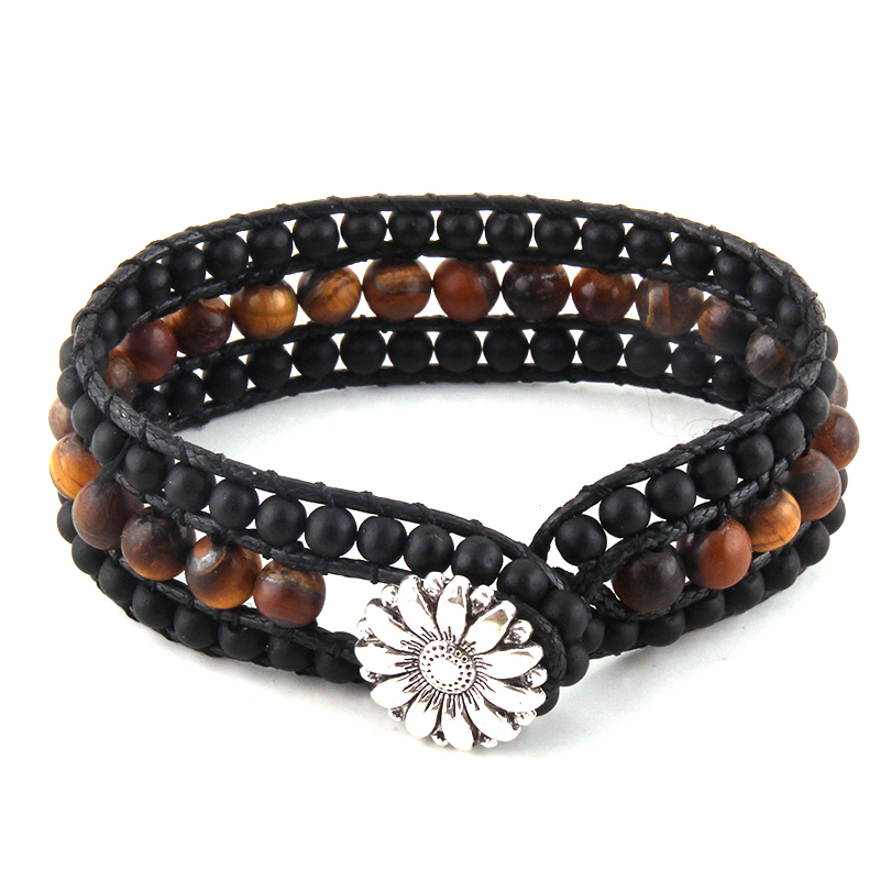 Cuff Fashion Beaded Jewelry Bracelet Handmade Black/Tiger Eye Natural Stone Wrap Bracelets Bangles For Men Or Women Drop Ship
Cuff Fashion Beaded Jewelry Bracelet Handmade Black/Tiger Eye Natural Stone Wrap Bracelets Bangles For Men Or Women Drop Ship