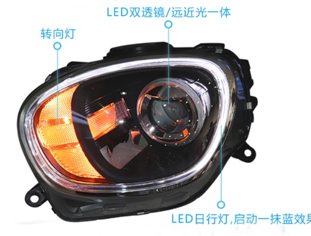 car accessories for BMW Mini Countryman Headlights 2017 2016 2019 for Countryman LED Headlight DRL Lens Full LED Blue light All