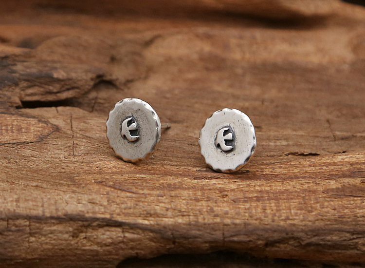 Brand new 925 sterling silver jewelry American hand-made designer antique silver eagle stud earrings for men women