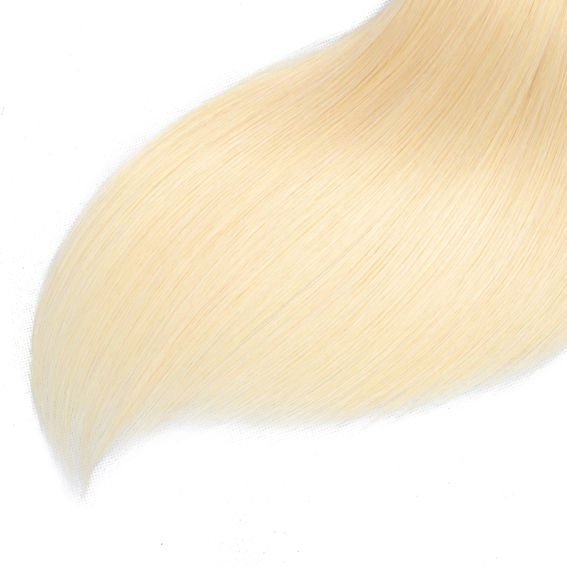 Blonde Straight Human Hair Extensions - 613# Light Color dh5727163