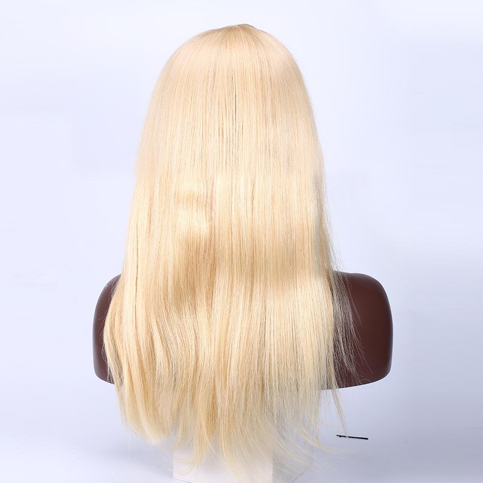 Brazilian 613 Blonde Full Lace Human Hair Wig Blond Lace Front Wigs Bleached Knots Part