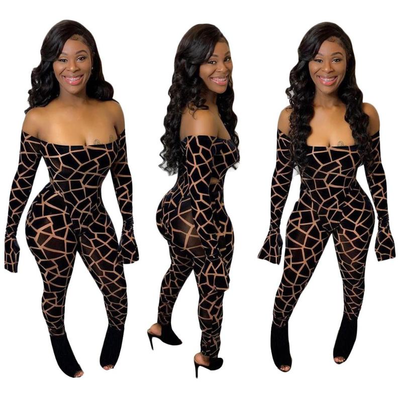 Fashion design off shoulder vintage jumpsuit flare sleeve skinny pencil pant long style sexy women romper bodysuit, Black
Fashion design off shoulder vintage jumpsuit flare sleeve skinny pencil pant long style sexy women romper bodysuit, Black