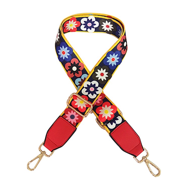 Colored Striped Bag Straps Diy Bag Accessories Parts Replacement Shoulder Belts Handbag Strap Long Bands Handle Gold Buckle