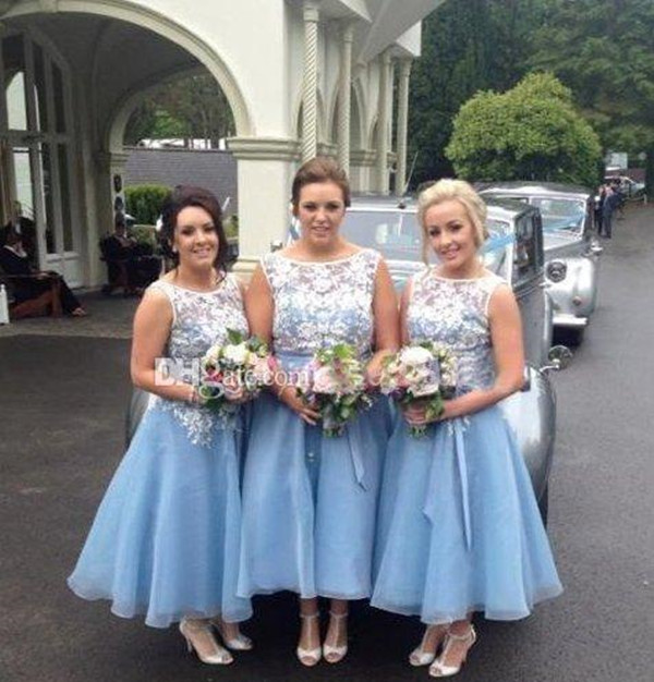 Cheap Short Bridesmaid Dresses Lace Country Beach Garden Formal Wedding Party Guest Maid Of Honor Gown Plus Size Custom Made 177 0510