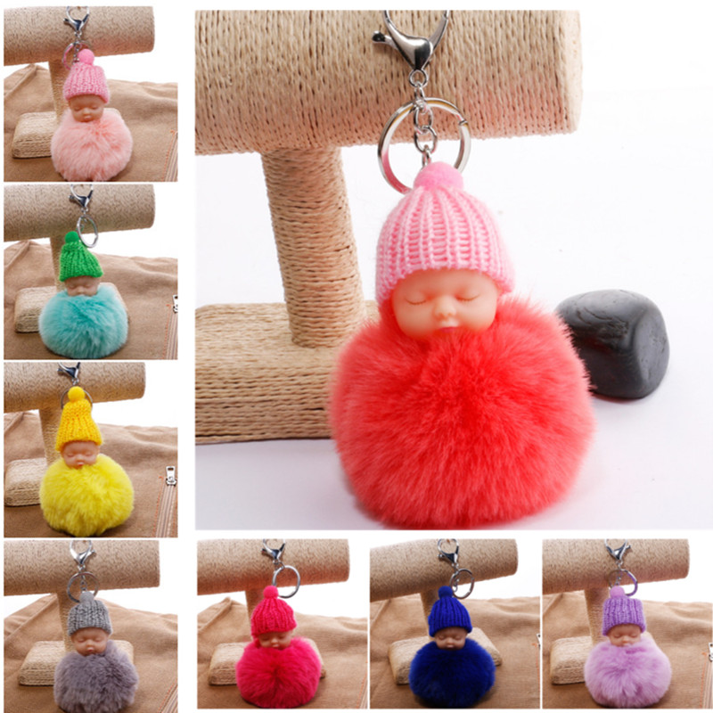 Keychains 10pcs/lot Cute Sleeping Doll Ball Key Chain Car Keyring Holder Bag Pendant Charm Keychain Plush Faux Fur Girls
Keychains 10pcs/lot Cute Sleeping Doll Ball Key Chain Car Keyring Holder Bag Pendant Charm Keychain Plush Faux Fur Girls