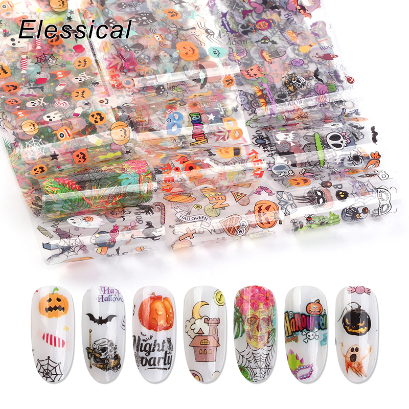 10pcs Holographic Nail Foil Transfer Paper Halloween Nail Polish Sticker Decals Adhesive Foils Art 3d Slider Manicure Set
10pcs Holographic Nail Foil Transfer Paper Halloween Nail Polish Sticker Decals Adhesive Foils Art 3d Slider Manicure Set