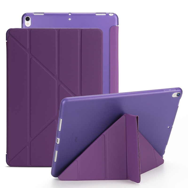 IPad Case Silicone Soft Back For iPad pro105 Case ipad23 102 mini4 5 Pu Leather Smart Cover Case