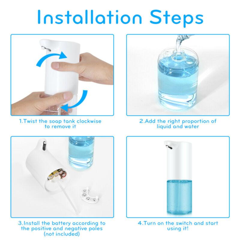 Bathroom Storage & Organization Infrared Sensor Automatic Soap Dispenser Touchless Stand Foam Washing USPS Non-contact More Hygienic Gas-bub
