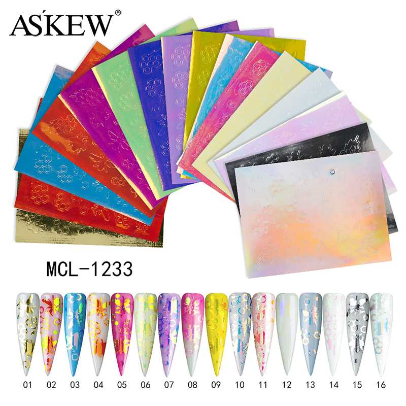16 Colors Bee Honeycomb Holographic Strip Tape Nail Art Stickers Thin Laser 3D Sticker DIY Foil Nail Decal Decorations Set, Mcl-1233
16 Colors Bee Honeycomb Holographic Strip Tape Nail Art Stickers Thin Laser 3D Sticker DIY Foil Nail Decal Decorations Set, Mcl-1233