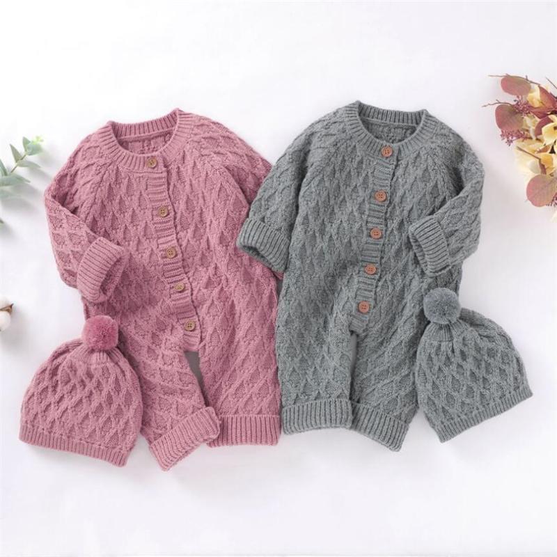 Newborn Baby Romper Autumn Winter Knitted Baby Clothes Girls Clothes Infant Boys Jumpsuit Cotton Kids Romper With Hat, Gray
Newborn Baby Romper Autumn Winter Knitted Baby Clothes Girls Clothes Infant Boys Jumpsuit Cotton Kids Romper With Hat, Gray