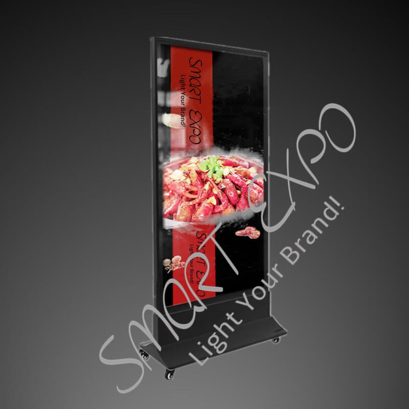 60*160cm Restaurant Movable Double Sided Led Magnetic Advertising Light Box with Base Wheels Wooden Case Packing
60*160cm Restaurant Movable Double Sided Led Magnetic Advertising Light Box with Base Wheels Wooden Case Packing