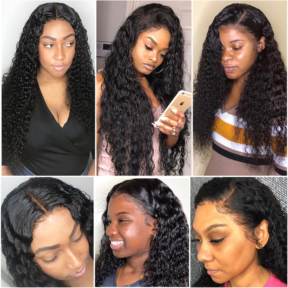 Hotselling deep Curly simulation human hair wig Pre Plucked With Baby Hair kinky curly Full Lace Front Wigs synthetic For Black women