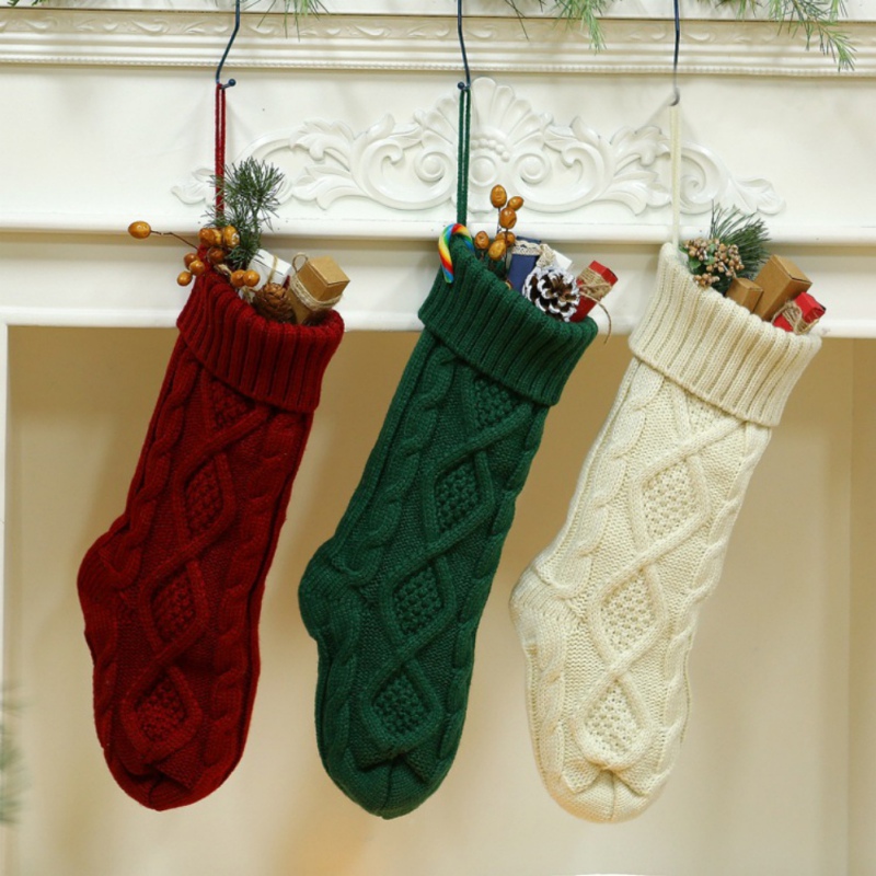 18Inch Knitted Christmas Stockings Large Capacity Gift Holder Bags Xmas Tree Fireplace Hanging Ornaments
18Inch Knitted Christmas Stockings Large Capacity Gift Holder Bags Xmas Tree Fireplace Hanging Ornaments