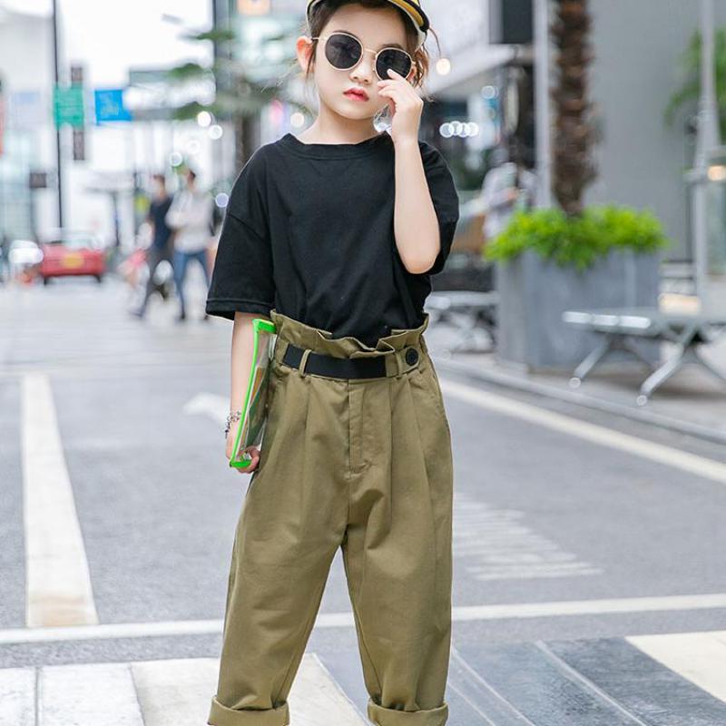 Kids Clothes Girls Sets 2020 New Teenage Girls Summer Outfits Two Piece Suit Children Clothing Set T-shirts Tops + Harem Pants 8, Black
Kids Clothes Girls Sets 2020 New Teenage Girls Summer Outfits Two Piece Suit Children Clothing Set T-shirts Tops + Harem Pants 8, Black