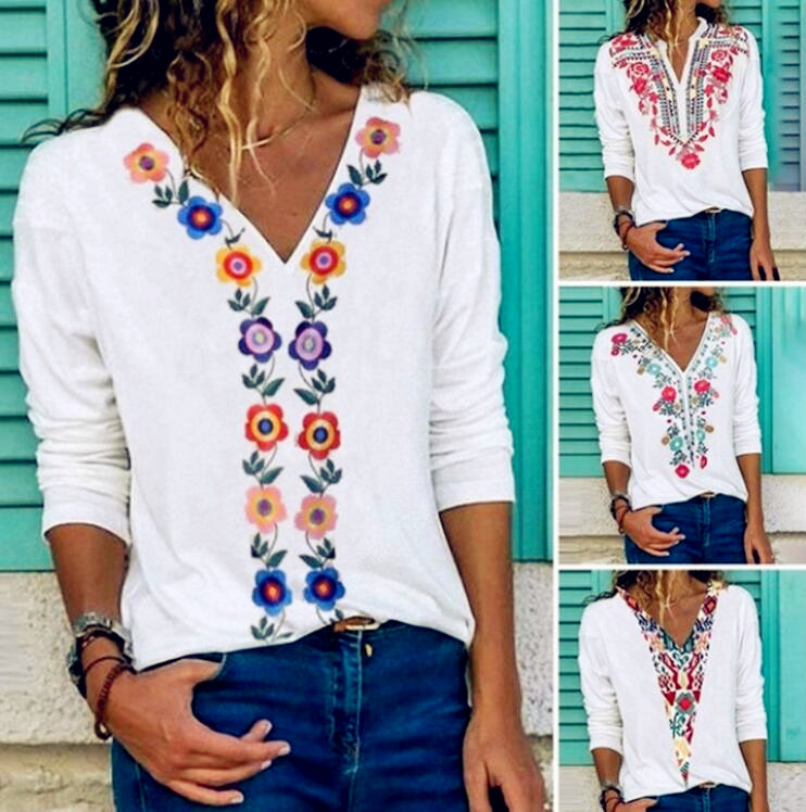 2020 Spring Winter Women Cotton Tees Tops Plus Sizes Blouse Big Large Sexy Befree Shirts Loose Casual Vintage Full Long Sleeve, Blue
2020 Spring Winter Women Cotton Tees Tops Plus Sizes Blouse Big Large Sexy Befree Shirts Loose Casual Vintage Full Long Sleeve, Blue