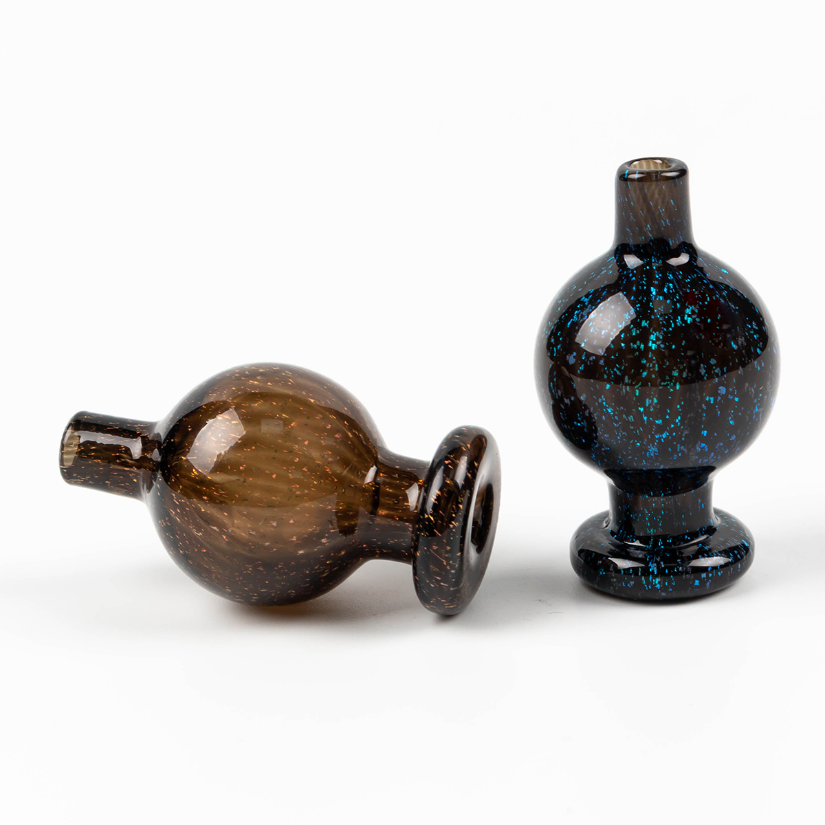 Wholesale Smoking Accessories Bubble Crushed Opal Glass Carb Cap Flat Top For OD 25mm Quartz Banger Nail Bongs