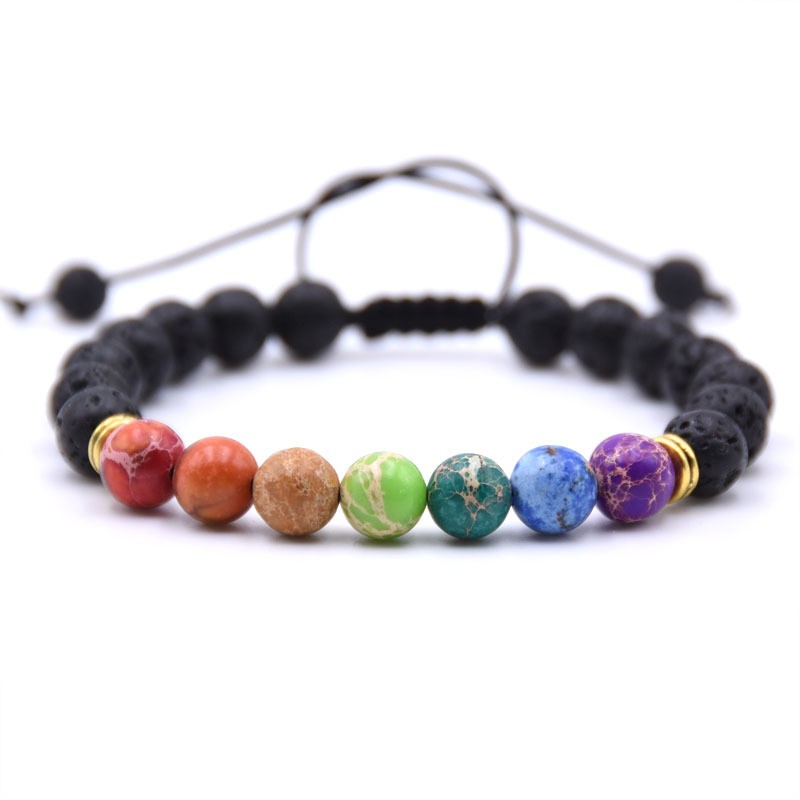 Seven Gems Men and Women Bracelets Adjustable Popular 2019 New Jewelry Essential Oil Diffusion Yoga
