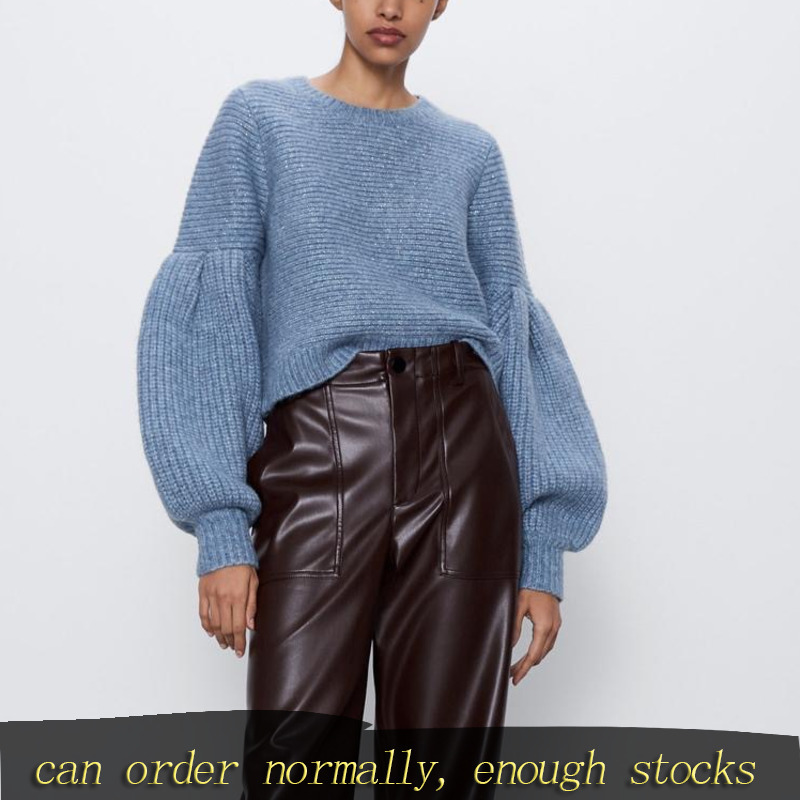 DEAT 2020 new spring fashion women clothes round neck pullover lantern sleeves knitting sweaters WK56405, Blue
DEAT 2020 new spring fashion women clothes round neck pullover lantern sleeves knitting sweaters WK56405, Blue