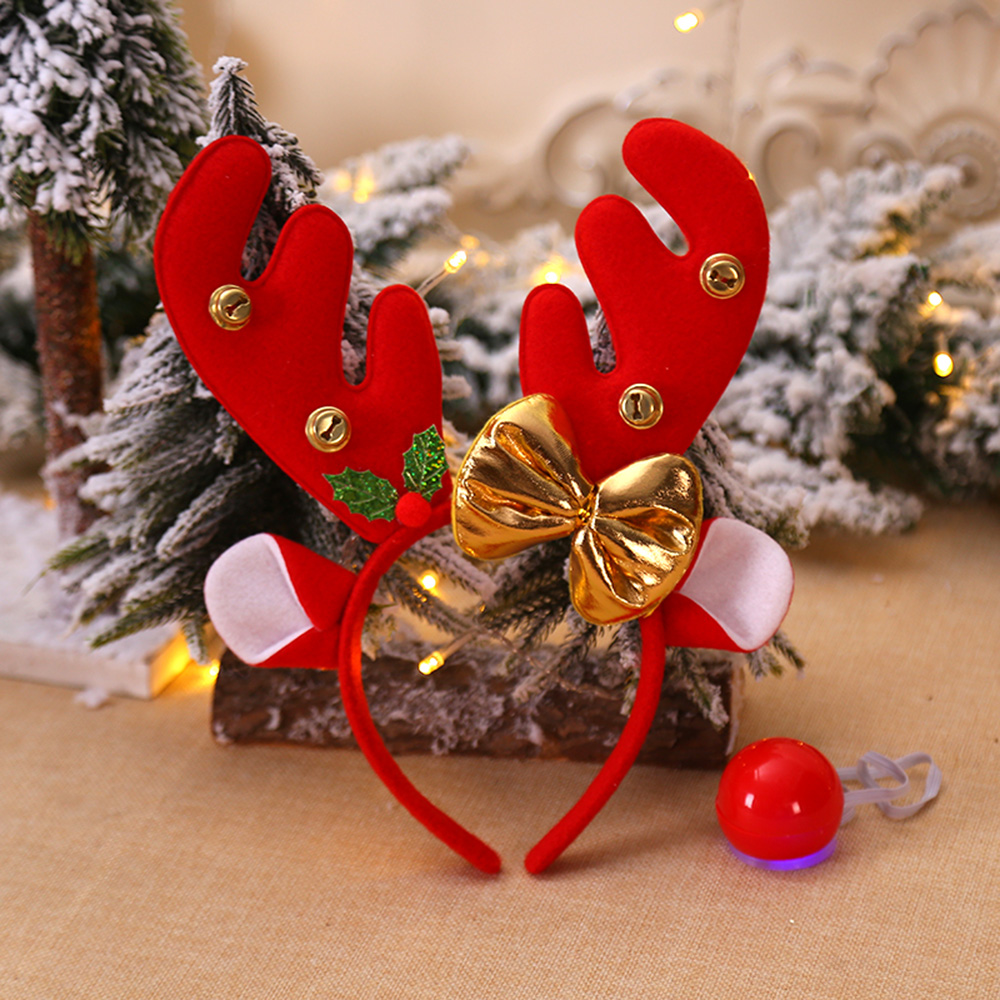 Christmas Antler Headband with Red Nose Christmas Party Costumes Headwear Accessories Gifts Festive Party Decor Hair Accessories
Christmas Antler Headband with Red Nose Christmas Party Costumes Headwear Accessories Gifts Festive Party Decor Hair Accessories