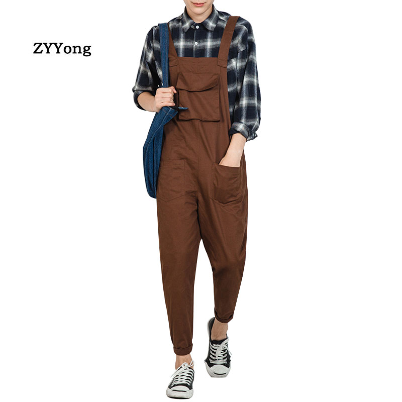 2020 New Men's Bib Overalls Trousers Loose Comfortable Big Pocket Casual Beam Feet Harem Pants Brown Black Jumpsuits Rompers
2020 New Men's Bib Overalls Trousers Loose Comfortable Big Pocket Casual Beam Feet Harem Pants Brown Black Jumpsuits Rompers