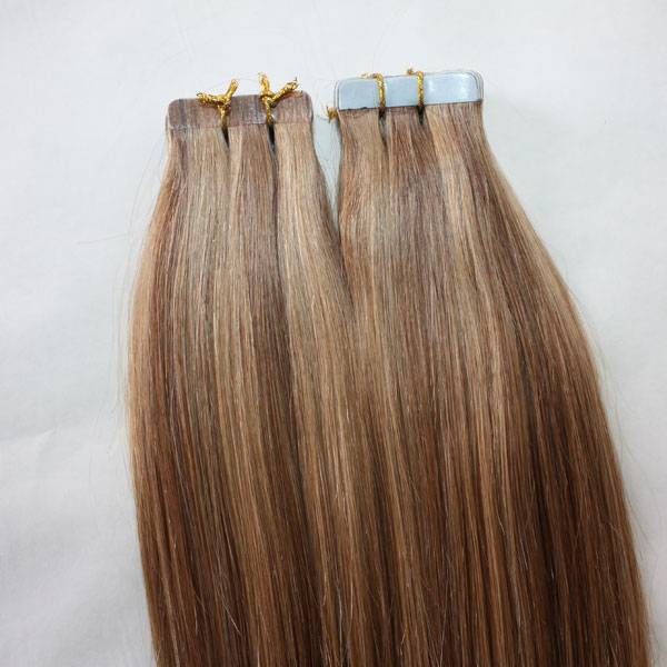100 tape human hair extensions tape in hair mixed color 150g 60pcs 50g pack peruvian hair blonde double sides adhesive
