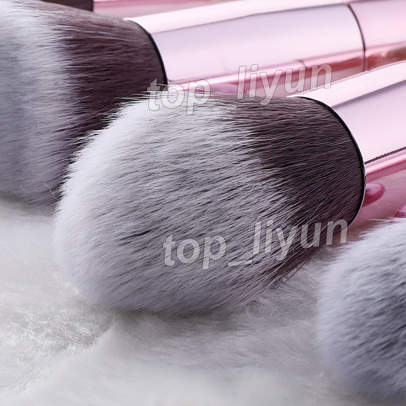 Wet and Wild Set 10pcs Rose Gold Makeup Eyeshadow Powder Contour Brush Kits Beauty Cosmetics tools Foundation Brushes