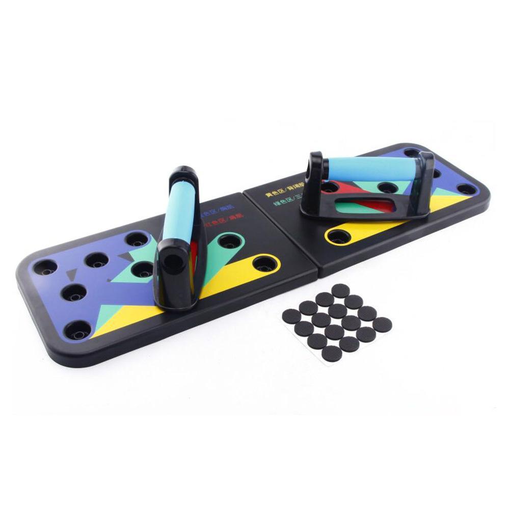 Push Up Training Rack Board 9 In 1 Body Building Bracket Foldable Push-Up Exercise Workout Muscle Fitness Pushup Stand Tool Y200506