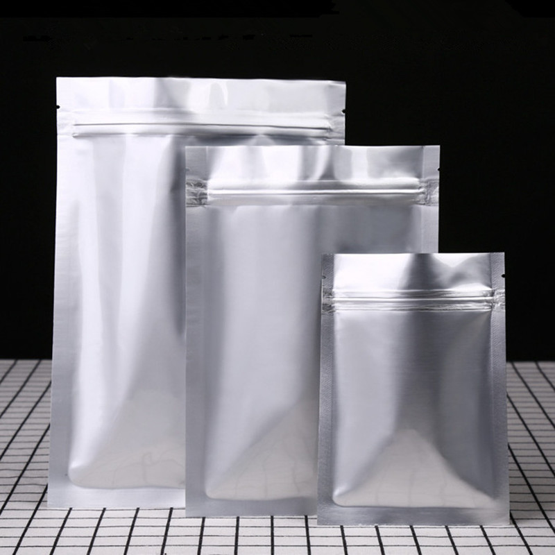 Flat Bottom Thick Aluminum Foil Zipper Packaging Bag Resealable Coffee Powder Snack Chocolate Tea Meat Gifts Zip Lock Storage Pouches Support Logo Pri