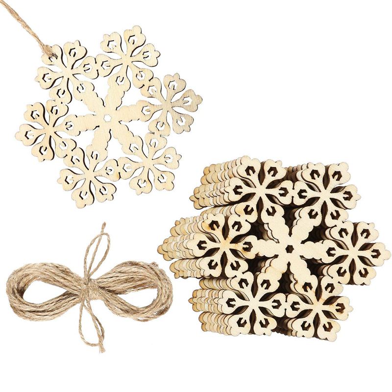 20 Pieces Hollowed Christmas Wooden Snowflake Christmas Tree Hanging Ornaments with Twins
20 Pieces Hollowed Christmas Wooden Snowflake Christmas Tree Hanging Ornaments with Twins