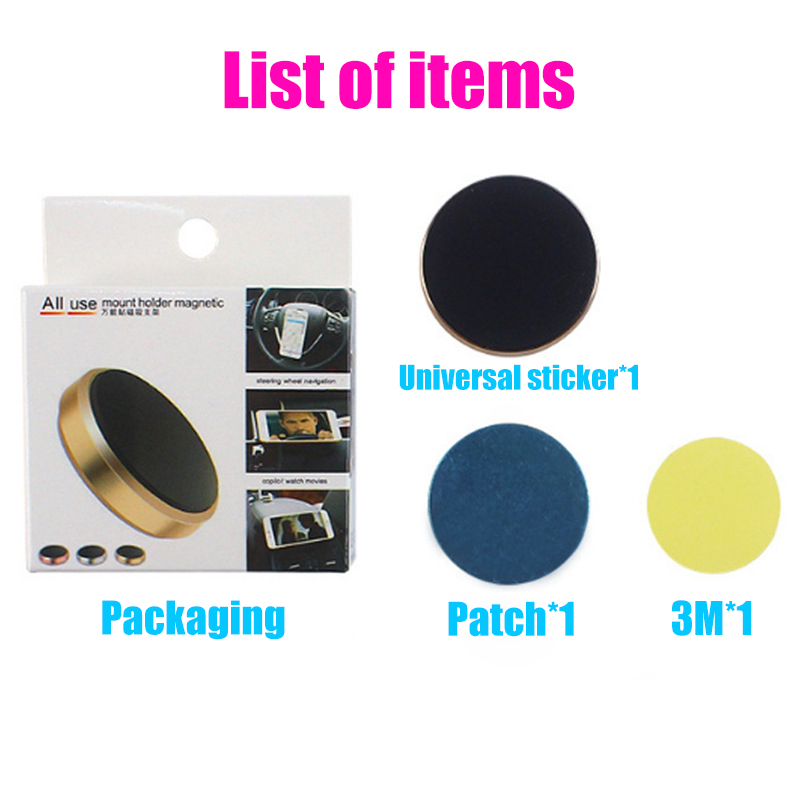 Universal Mini Air Vent Magnetic Mount Mobile Phone Holder Magnet Handfree Car Metal Stand Holders for Samsung