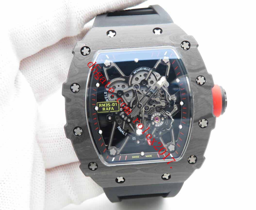 2021 Mens Luxury Top Quality Watch RM035-02 ZF Factory Japanese Miyota 8215 Automatic movement Black High End Forged Carbon Case WATCHES
2021 Mens Luxury Top Quality Watch RM035-02 ZF Factory Japanese Miyota 8215 Automatic movement Black High End Forged Carbon Case WATCHES
