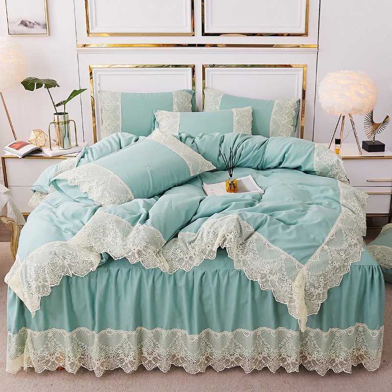 Bedding Set Christmas Gift Lace Bed Skirt Soft Home Textiles Bedroom Queen King size Children Couple Student bed set, Gray
Bedding Set Christmas Gift Lace Bed Skirt Soft Home Textiles Bedroom Queen King size Children Couple Student bed set, Gray